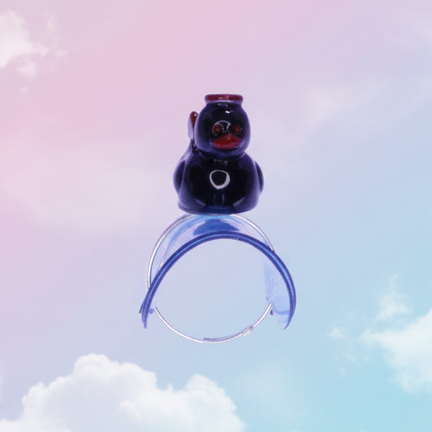 Black Angel Duck Ring