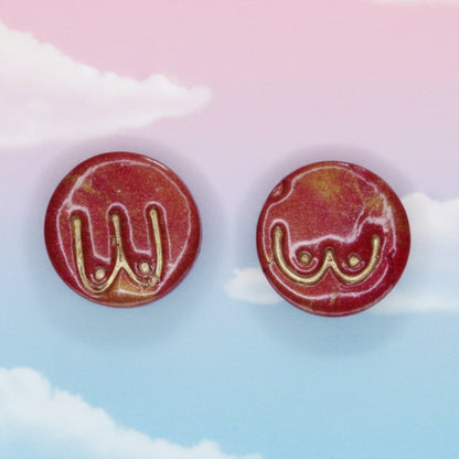 Boob Circle Studs