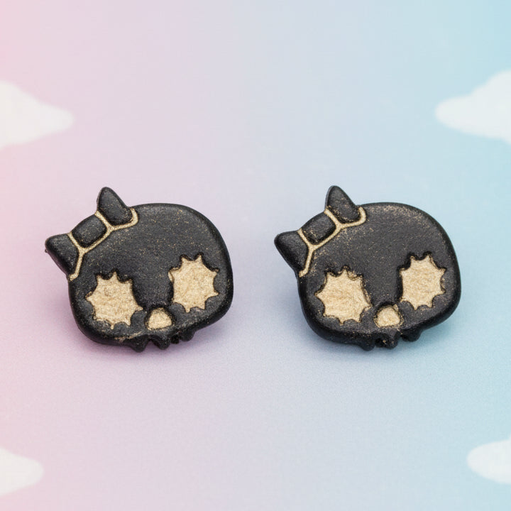 Black Girl Skull Studs