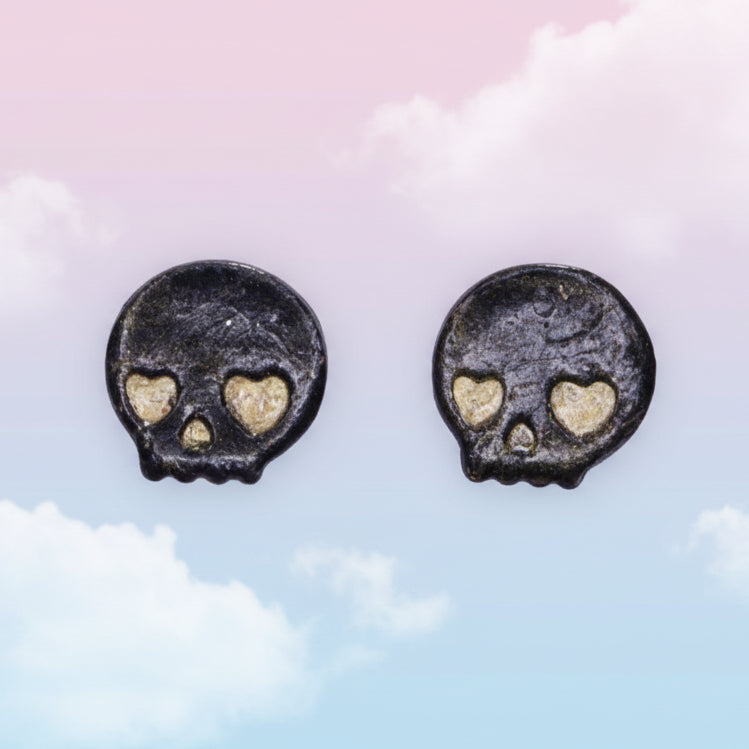 Black Skull Studs