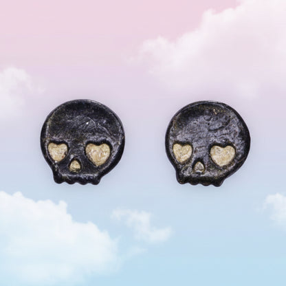 Black Skull Studs