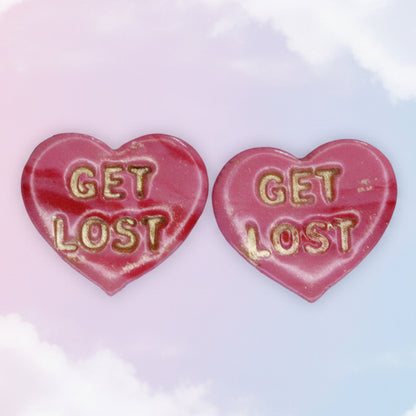 Pink GET LOST Studs